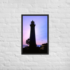 light house morning 20x30 Framed poster