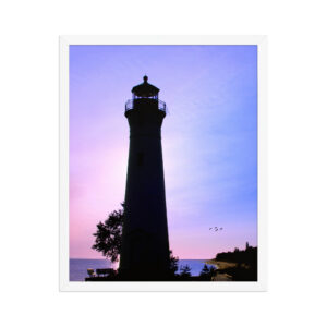 light house morning 16x20 Framed poster