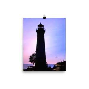 light house morning 10x8 Poster