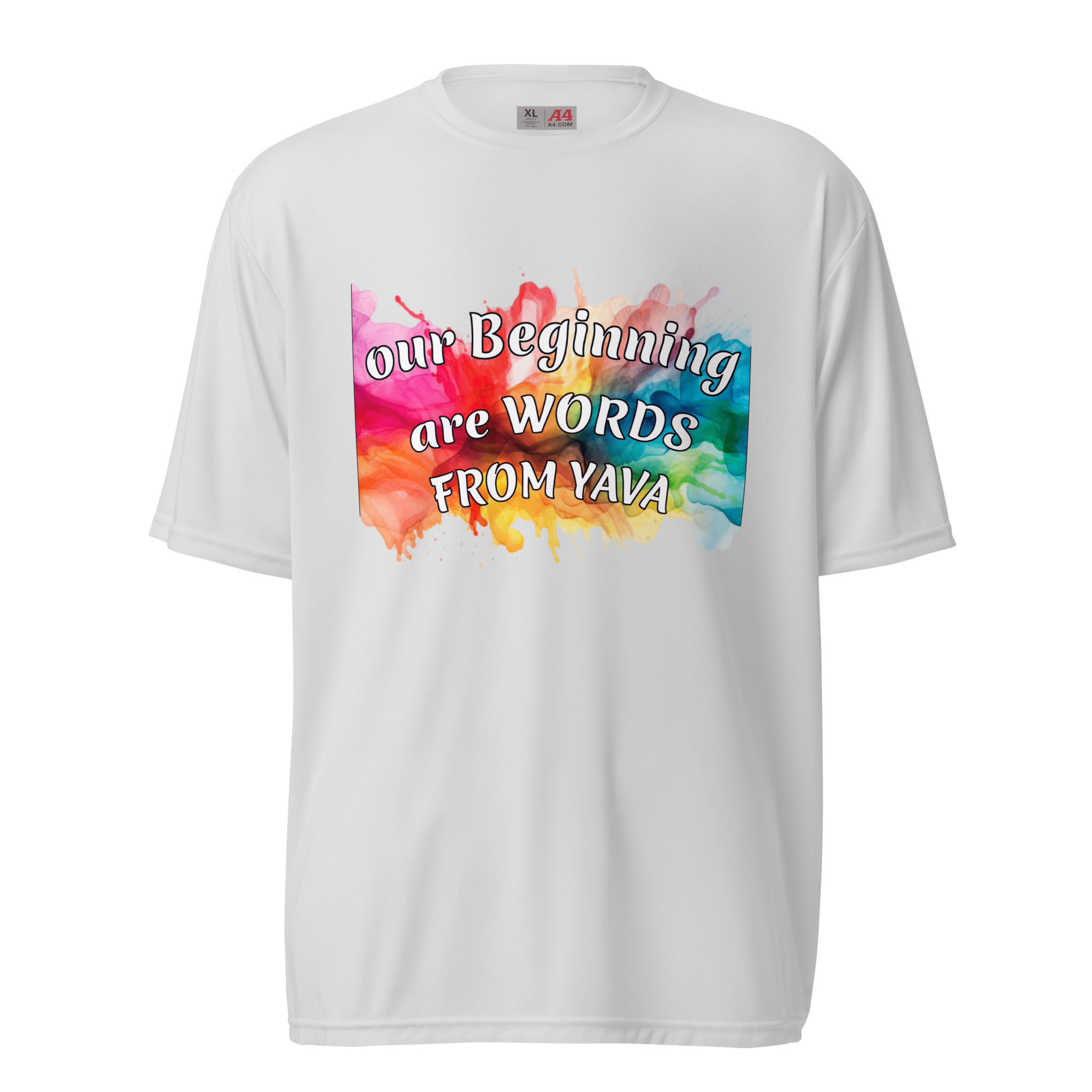 our beginning are WORDS white polyester t-shirts - Image 2