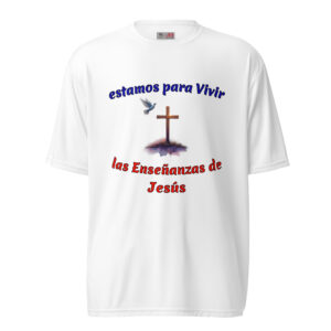 estamos para Vivir camisetas blancas de poliéster