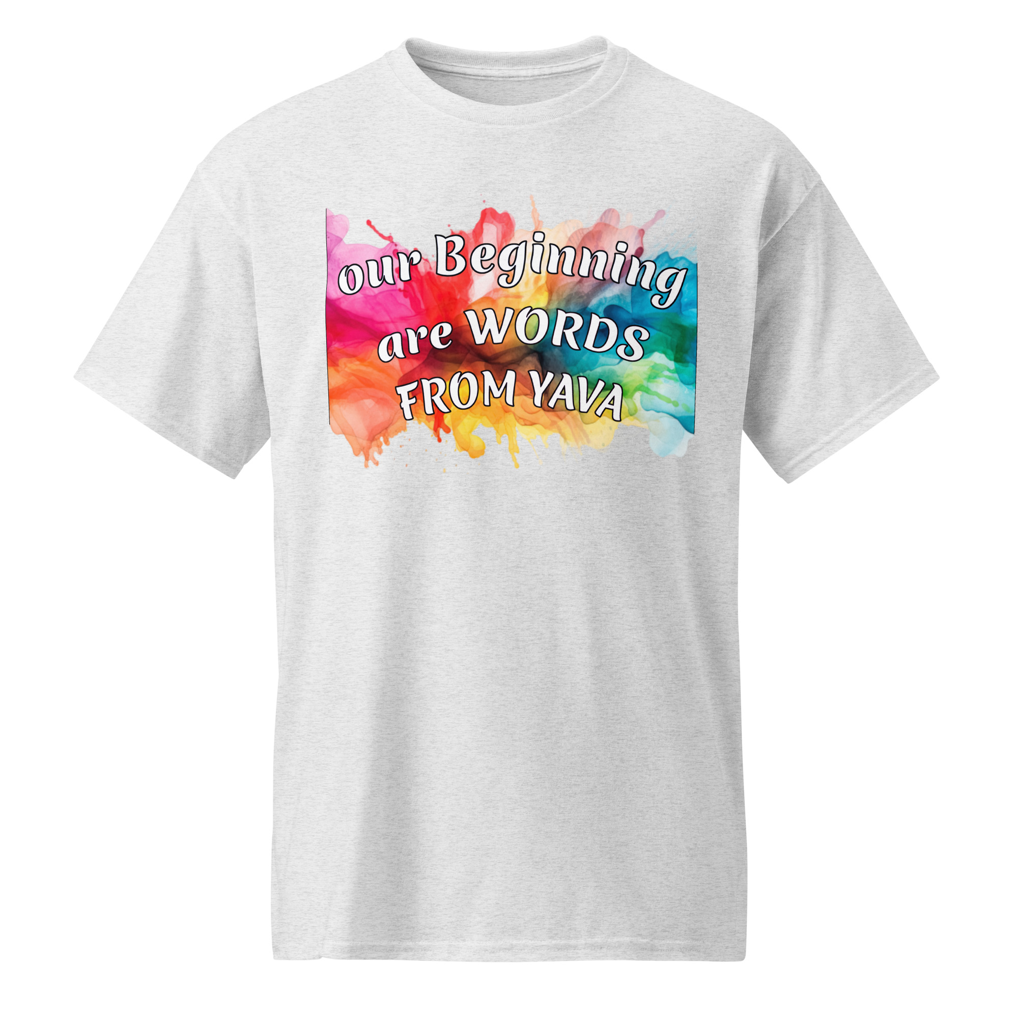 our beginning are WORDS white cotton t-shirts - Image 3