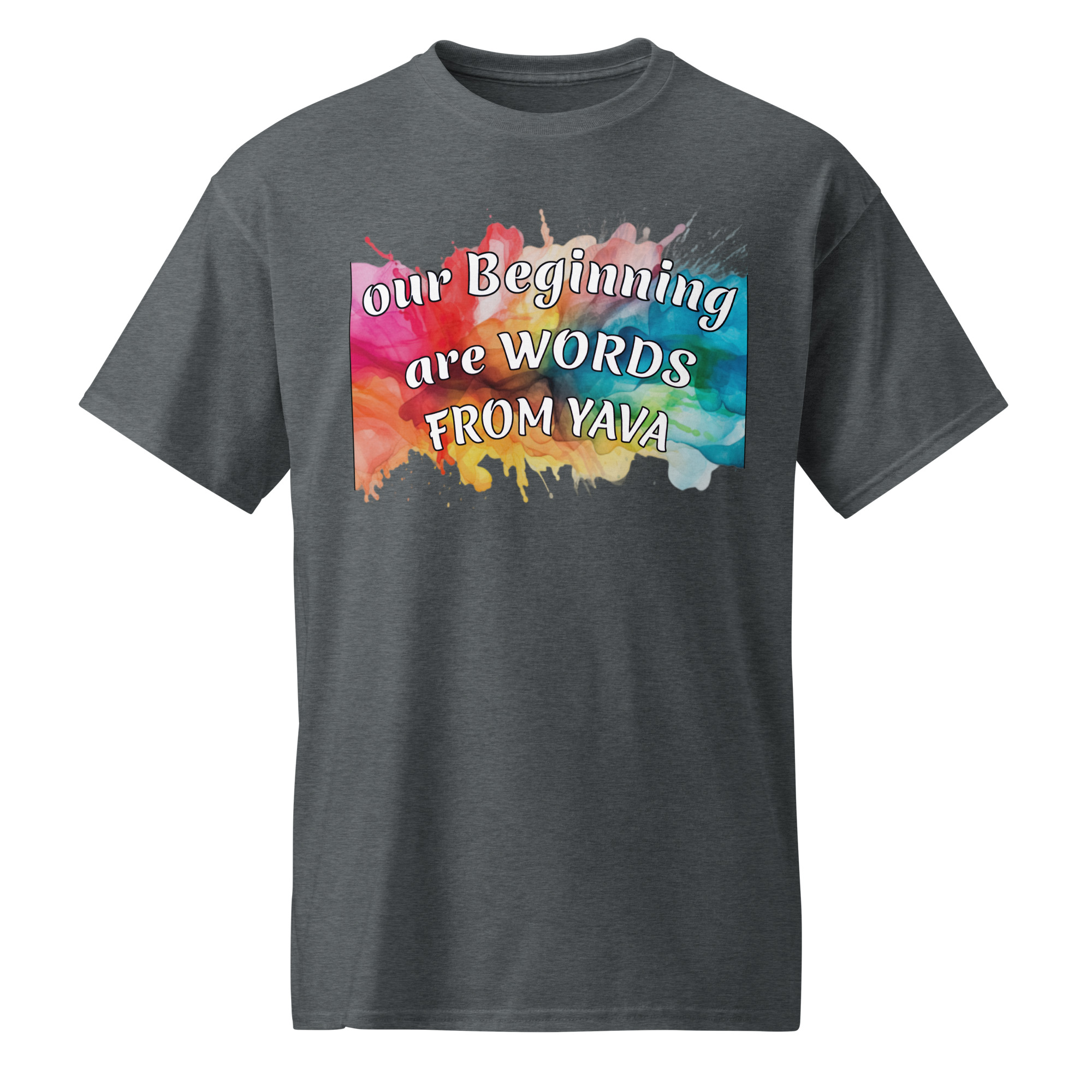 our beginning are WORDS dark cotton t-shirts - Image 3