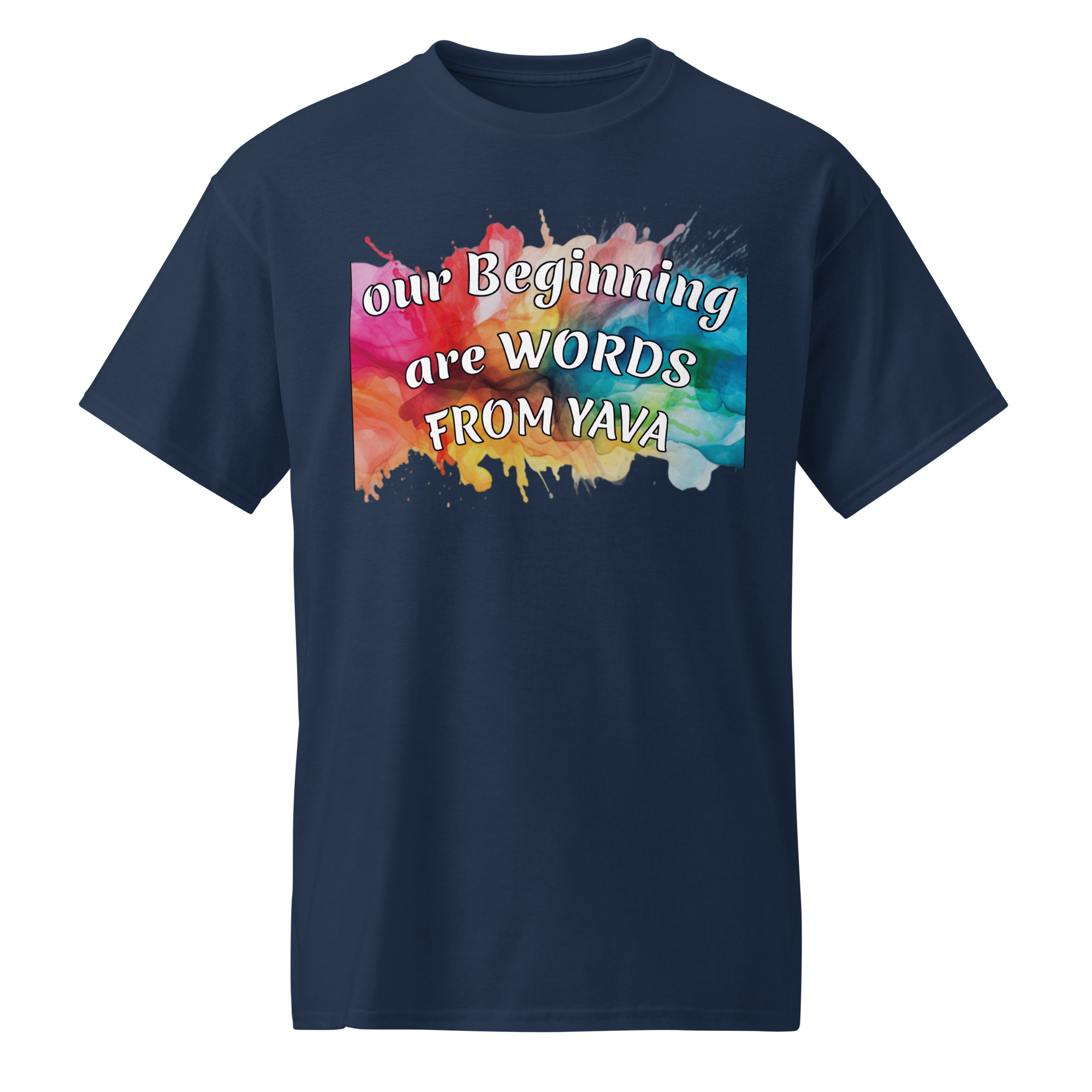 our beginning are WORDS dark cotton t-shirts - Image 2