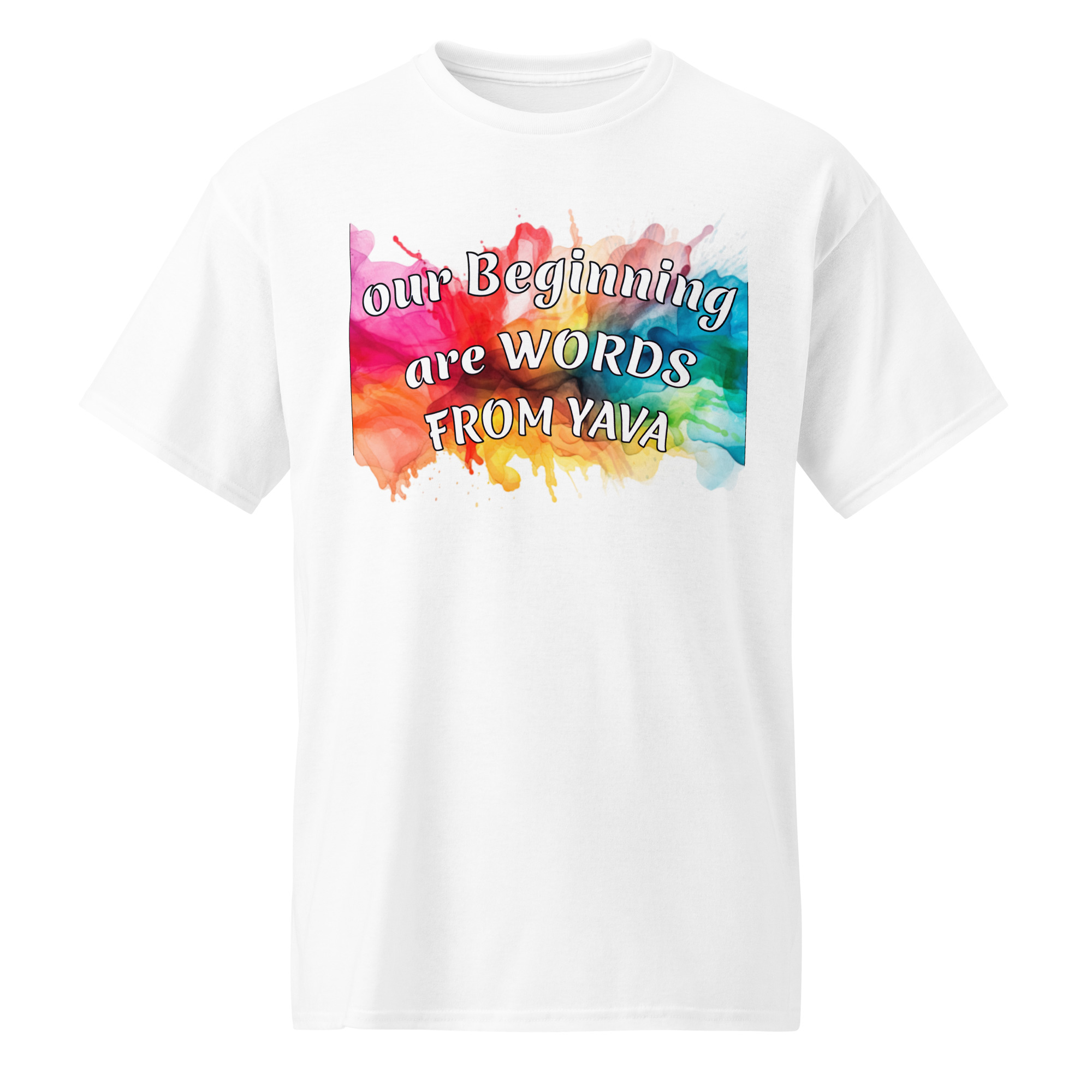 our beginning are WORDS white cotton t-shirts - Image 4