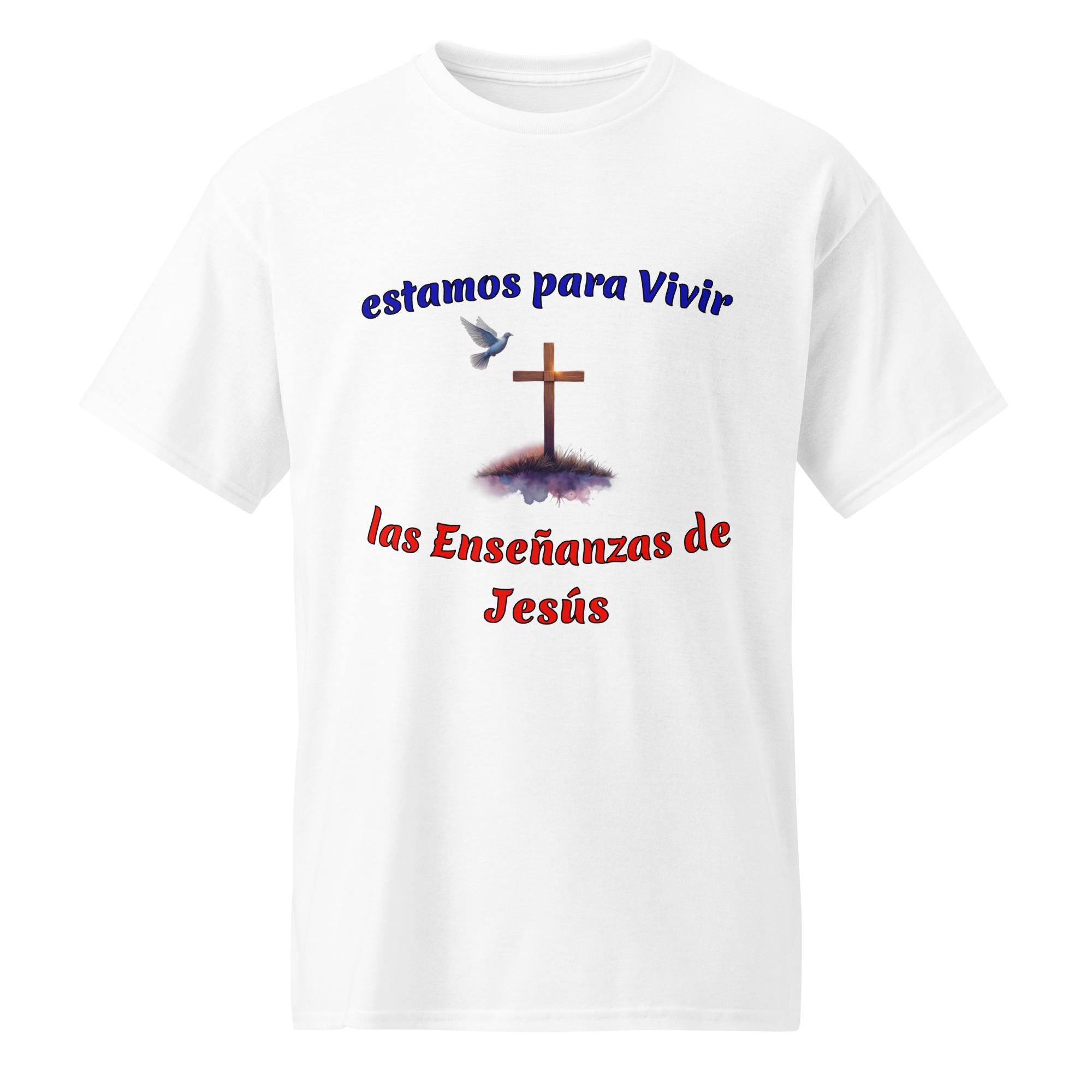 estamos para Vivir camisetas blancas de algodón - Image 4