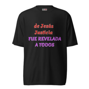 de Jesús Justicia camisetas oscuras de poliéster