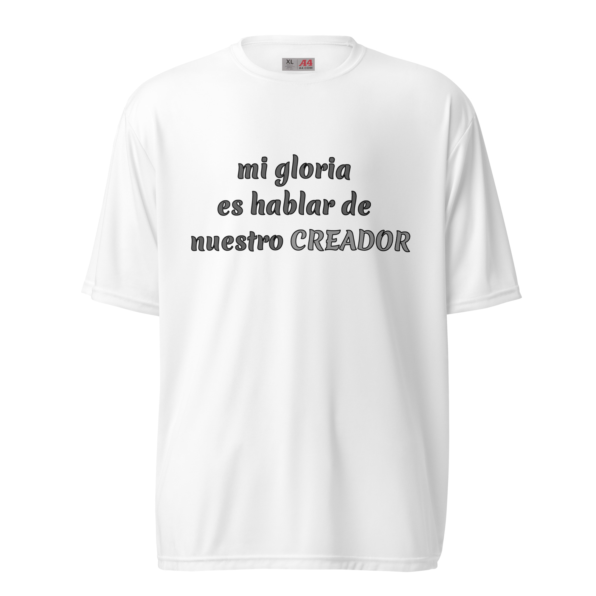 mi gloria es hablar de camisetas blancas de poliéster