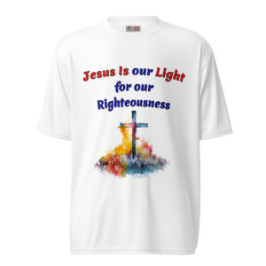 Jesus Is our Light white polyester t-shirts
