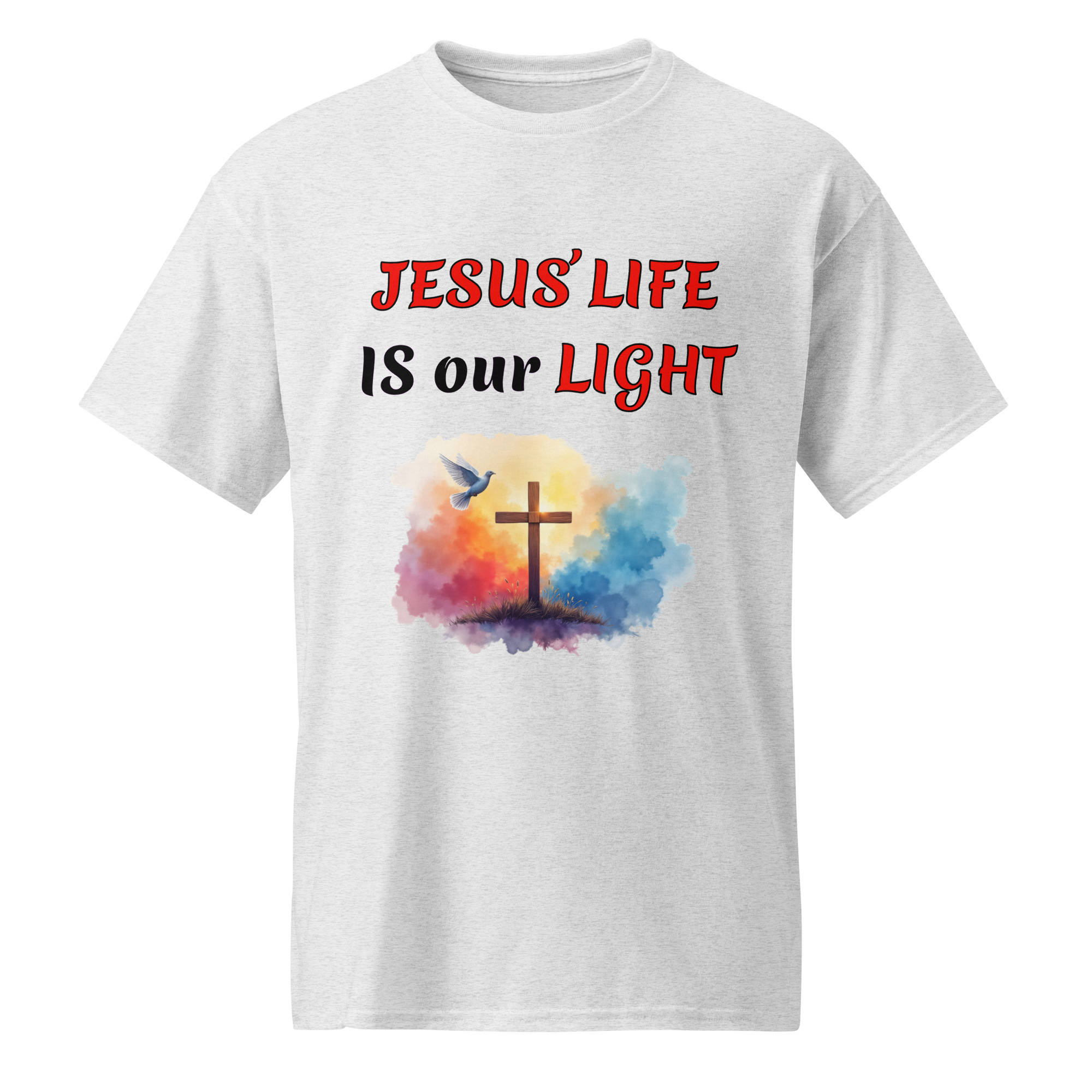 JESUS LIFE IS our LIGHT white cotton t-shirts - Image 9