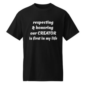 respecting & honoring dark cotton t-shirts