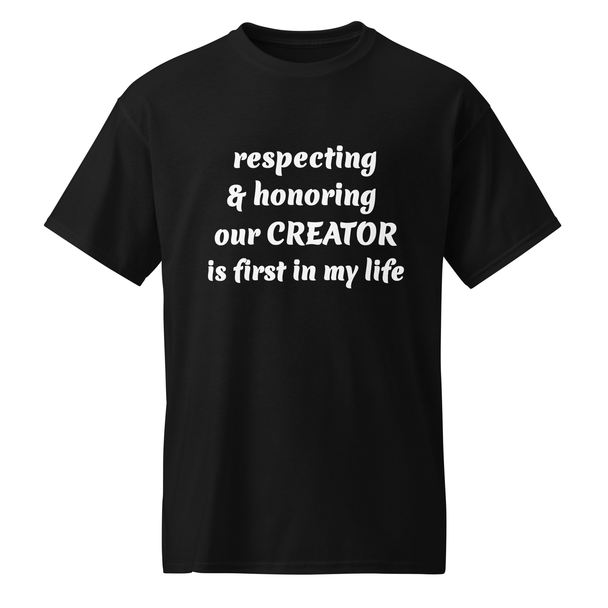 respecting & honoring dark cotton t-shirts