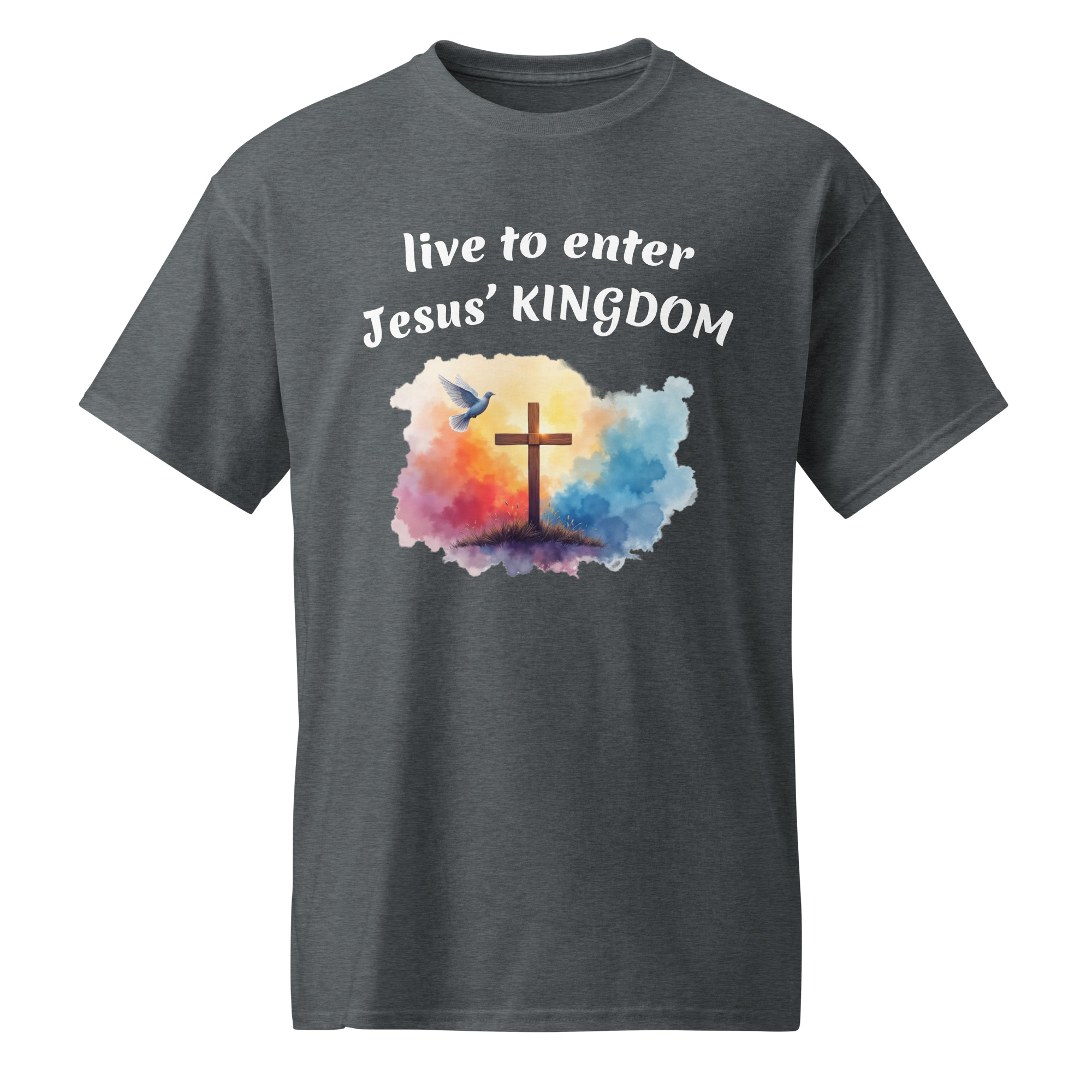 live to enter Jesus Kingdom dark cotton t-shirts - Image 9