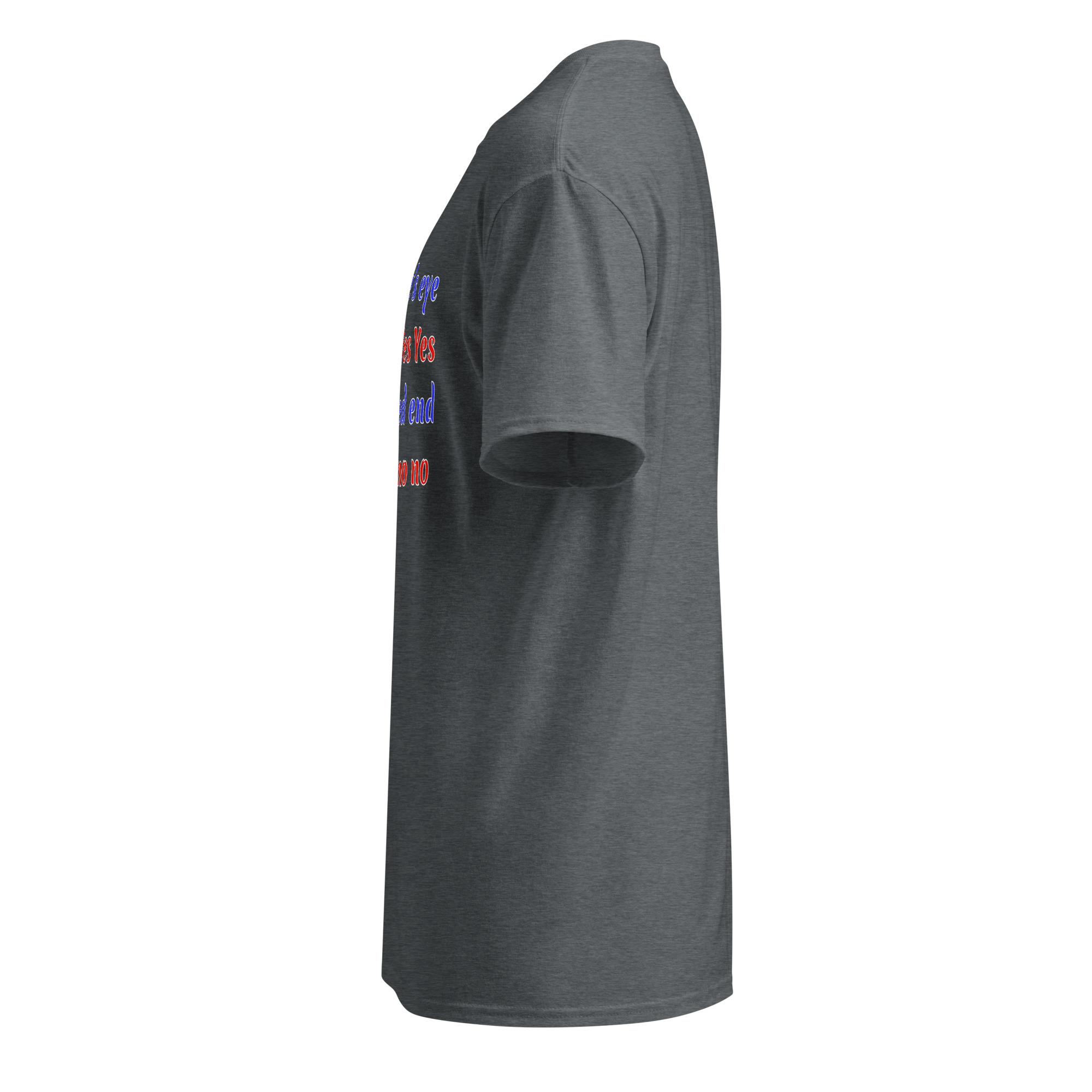 needle’s eye is Jesus’ Yes Yes dark cotton t-shirt - Image 11