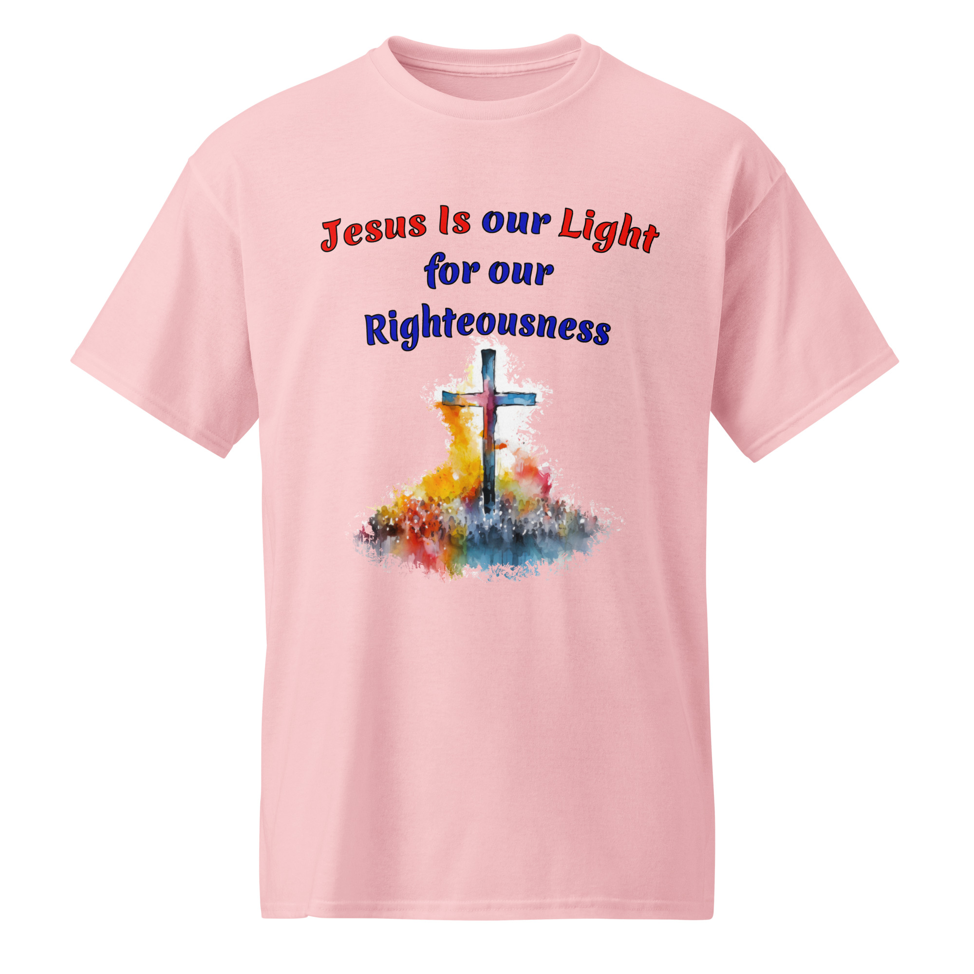 Jesus Is our Light white cotton t-shirts