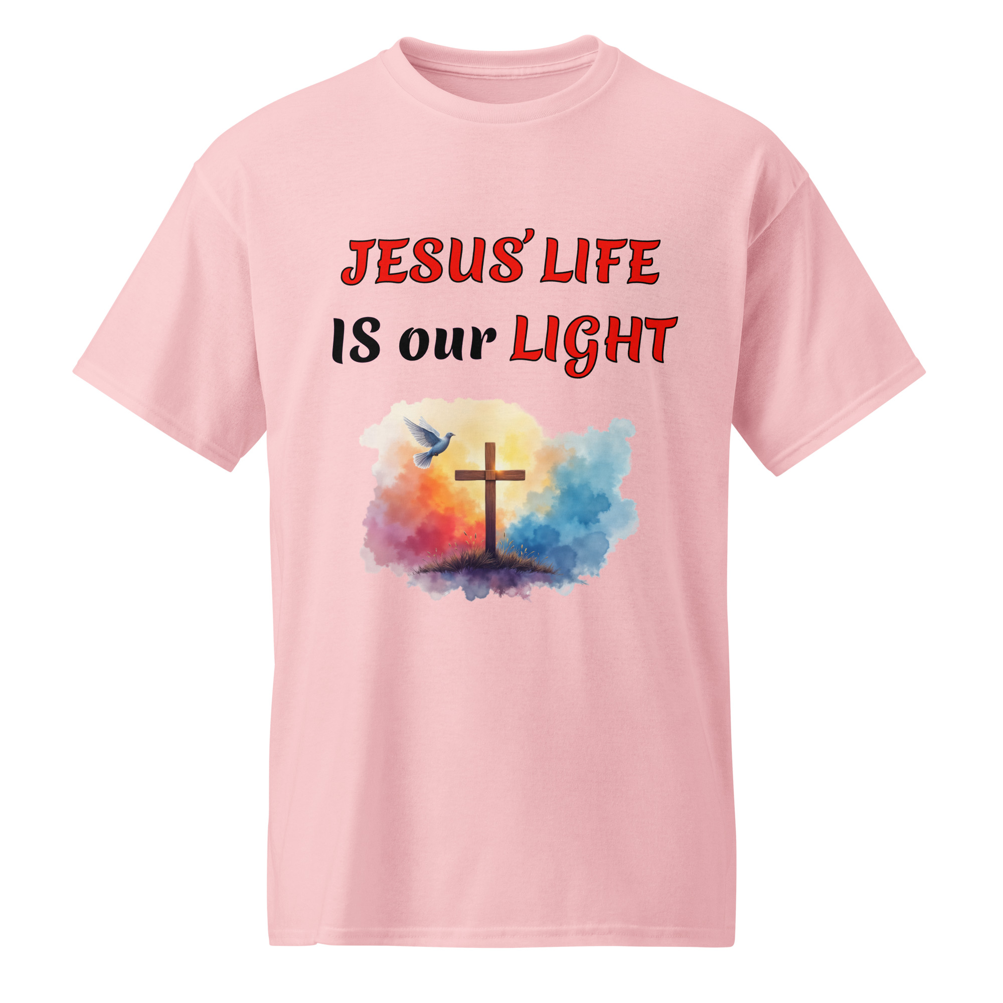 JESUS LIFE IS our LIGHT white cotton t-shirts