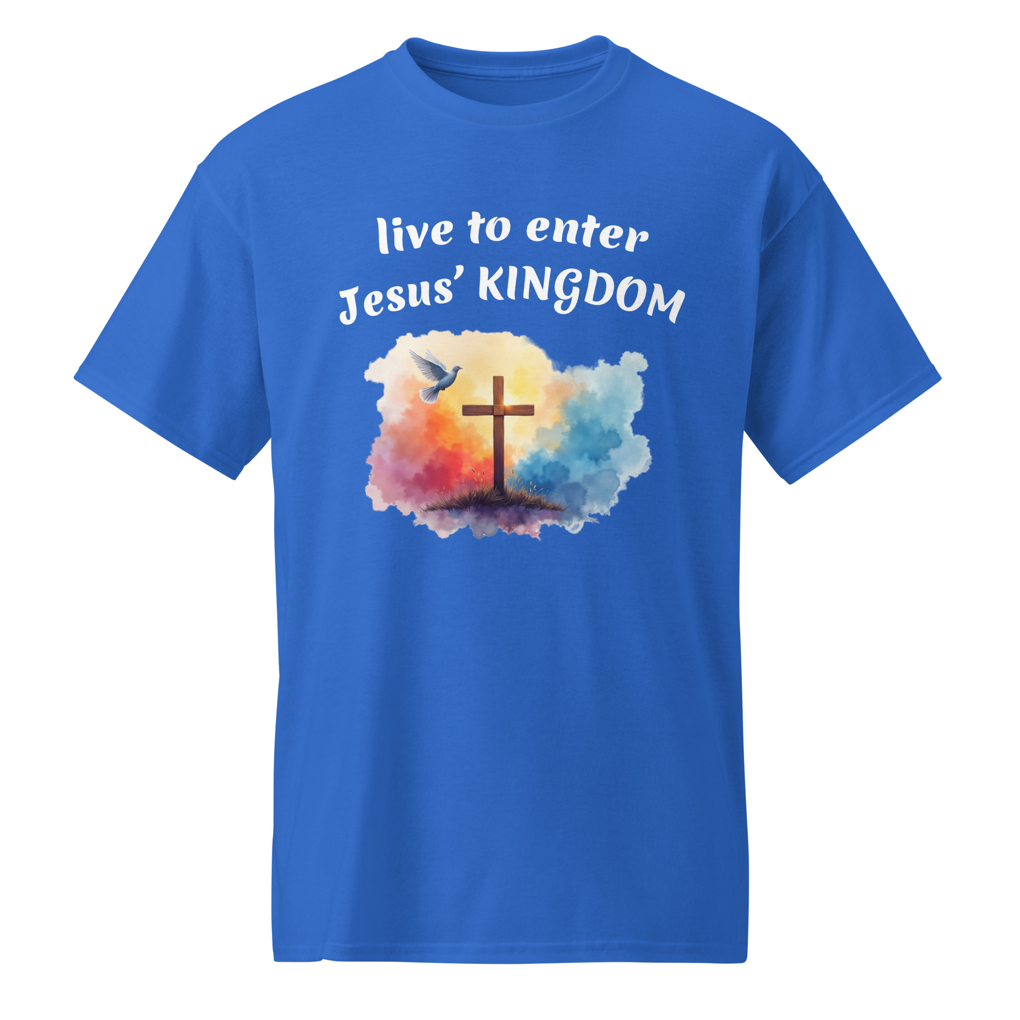 live to enter Jesus Kingdom dark cotton t-shirts - Image 13