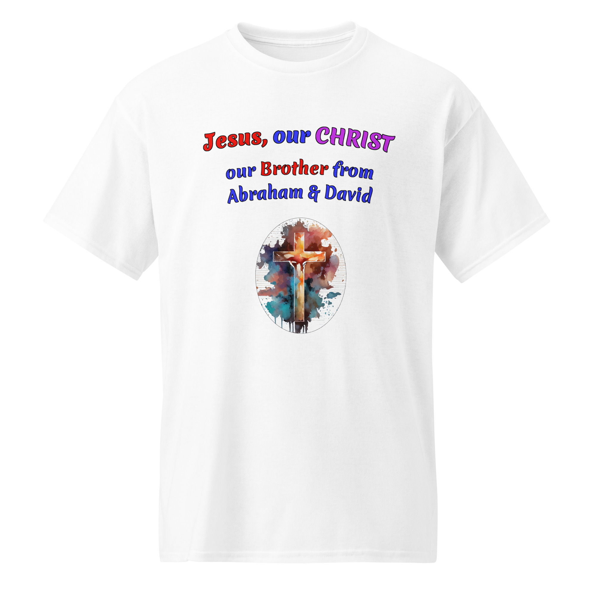 Jesus our CHRIST our Brother white cotton t-shirts - Image 13